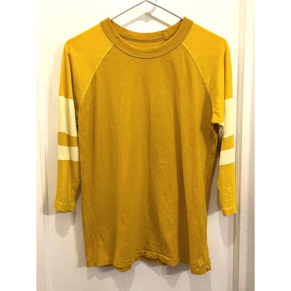 BIG BUD PRESS Yellow 100% Cotton Baseball Tee T Shirt Top   Women's Size XXS - Picture 1 of 7
